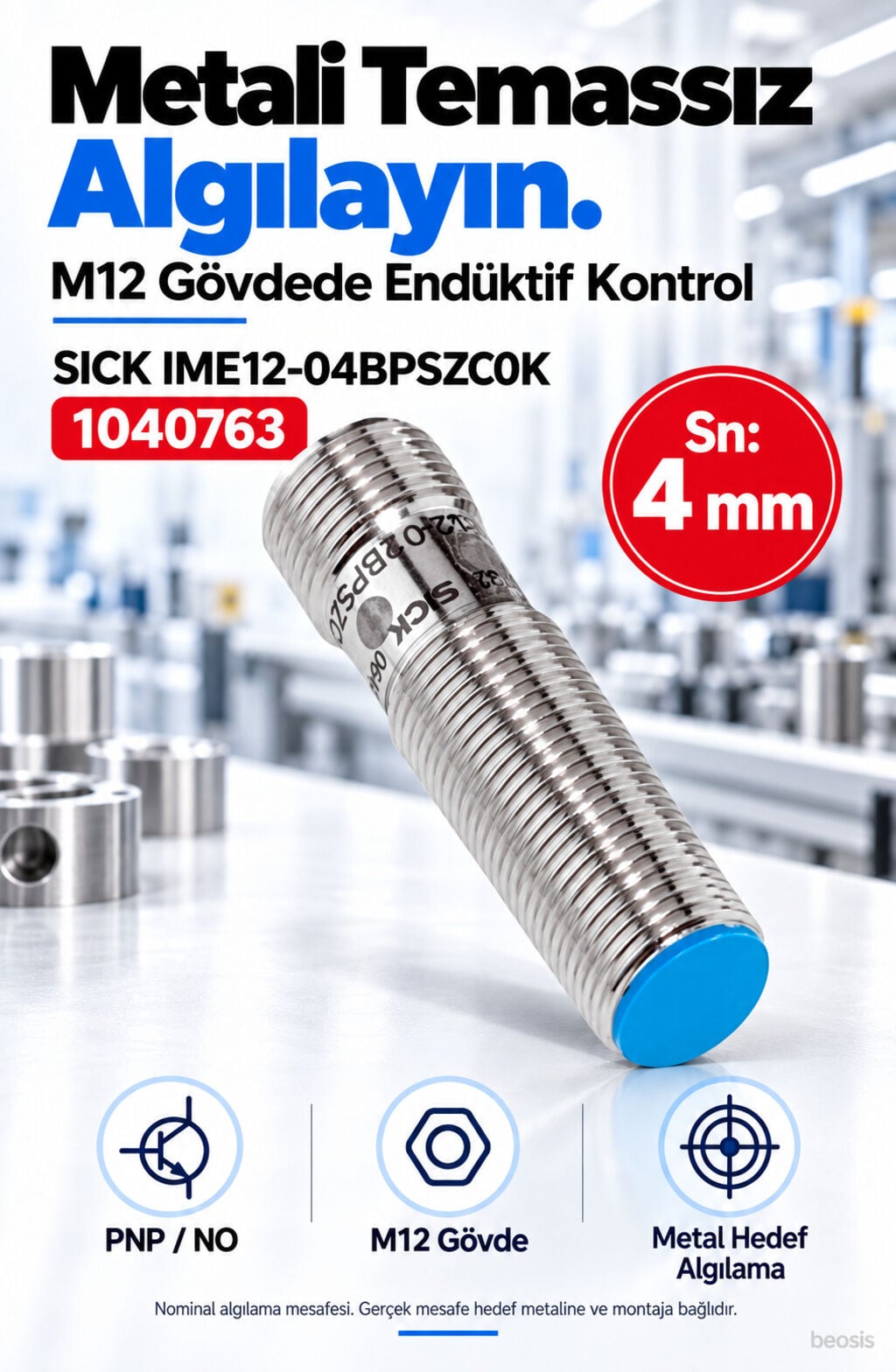 SICK IME12-04BPSZC0K endüktif yaklaşım sensörü 1040763