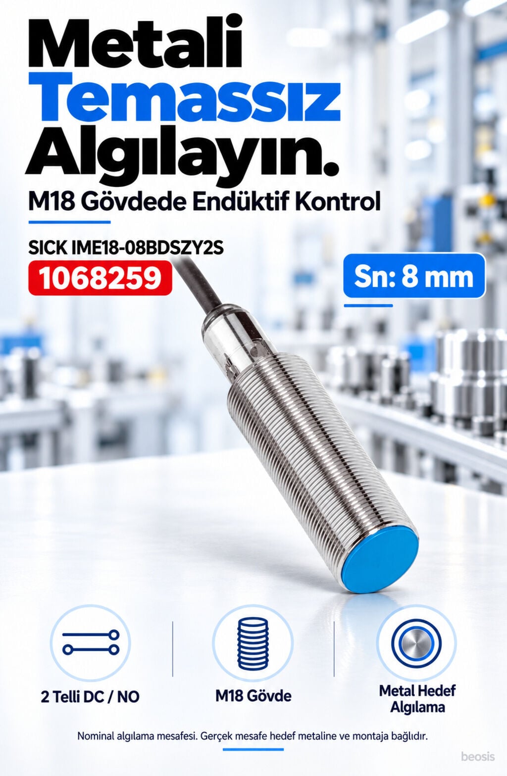 SICK IME18-08BDSZY2S endüktif yaklaşım sensörü 1068259