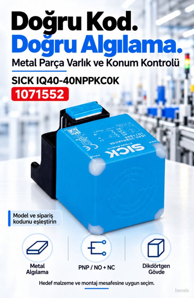 SICK IQ40-40NPPKC0K dikdörtgen endüktif yaklaşım sensörü 1071552