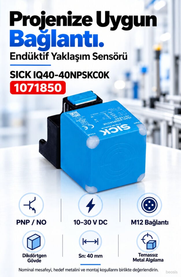 SICK IQ40-40NPSKC0K dikdörtgen endüktif yaklaşım sensörü 1071850