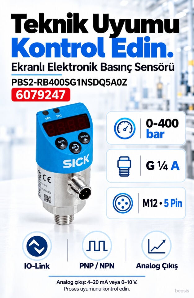 SICK PBS2-RB400SG1NSDQ5A0Z elektronik basınç şalteri 6079247