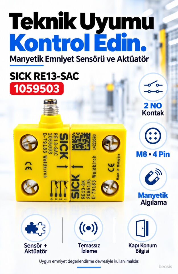 SICK RE13-SAC manyetik emniyet sensörü 1059503