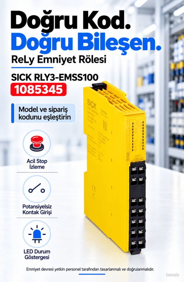 SICK RLY3-EMSS100 emniyet rölesi 1085345