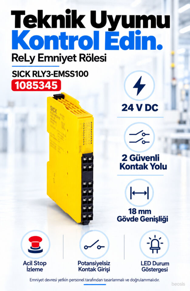 SICK RLY3-EMSS100 emniyet rölesi 1085345