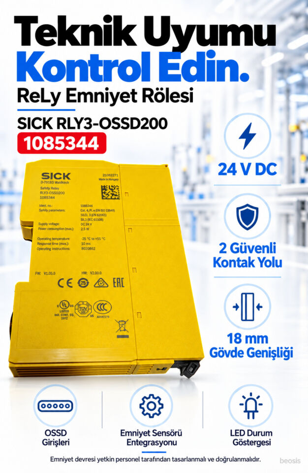 SICK RLY3-OSSD200 OSSD emniyet rölesi 1085344