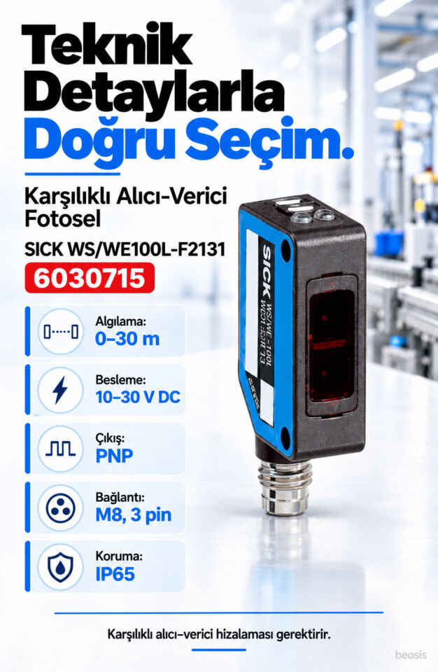 SICK WS/WE100L-F2131 karşılıklı lazer fotosel takımı 6030715
