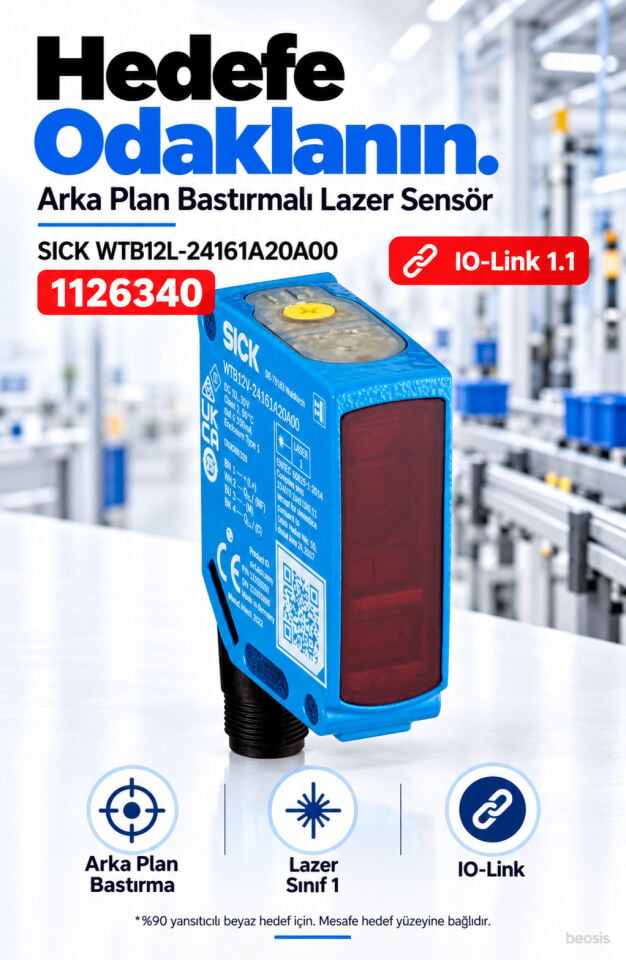 SICK WTB12L-24161A20A00 arka plan bastırmalı lazer fotosel 1126340