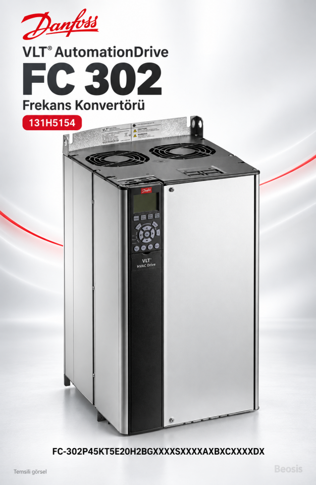 Danfoss 131H5154 VLT AutomationDrive FC-302 45 kW 380–500 V IP20 Frekans Konvertörü